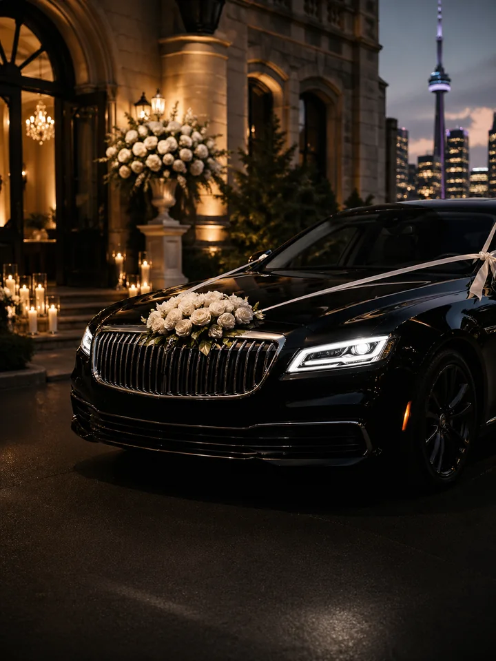 Wedding limo service Toronto bridal party transportation